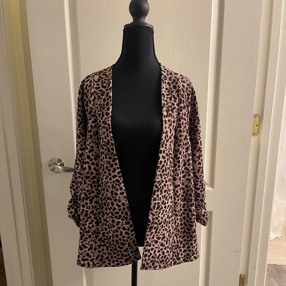 Torrid Leopard Print Crepe Blazer